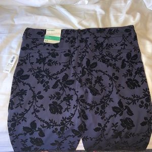 Navy and black ankle pants